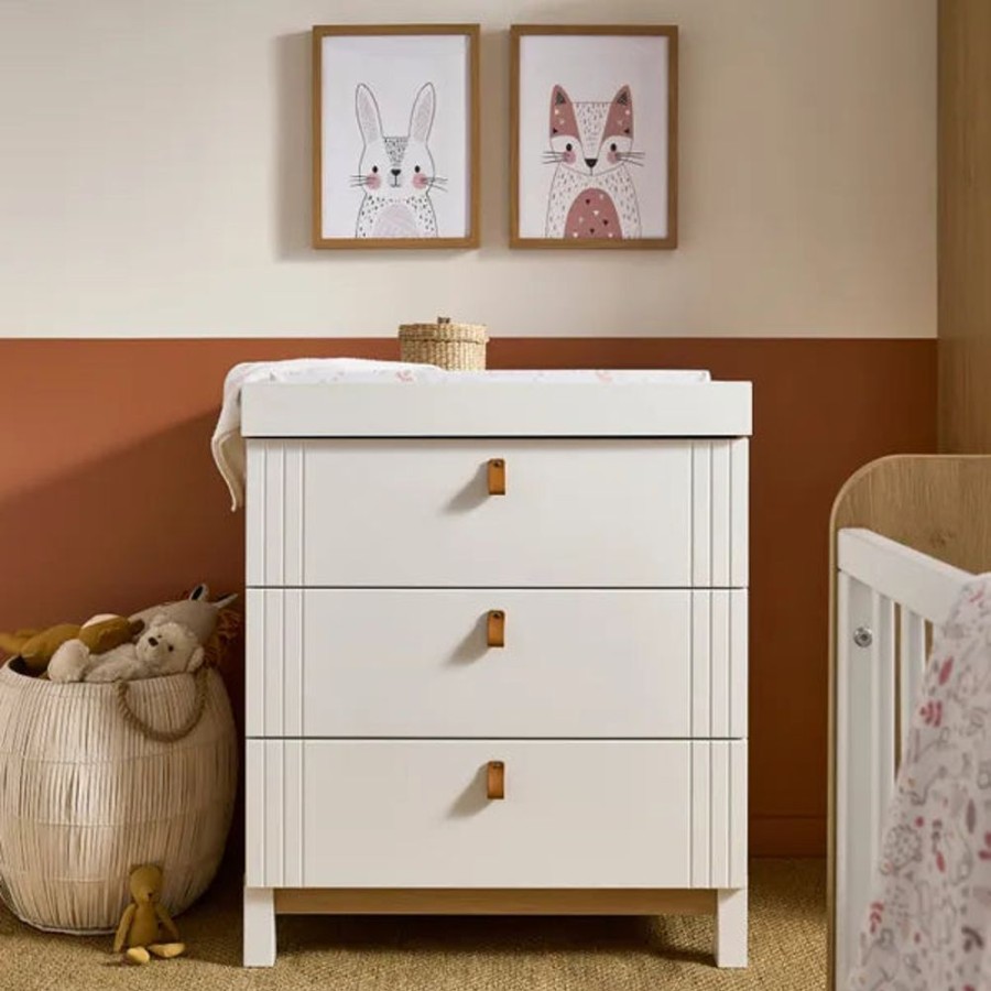 Nursery & Home CuddleCo Dressers | Cuddleco Rafi 3 Drawer Dresser & Changer - Oak & White