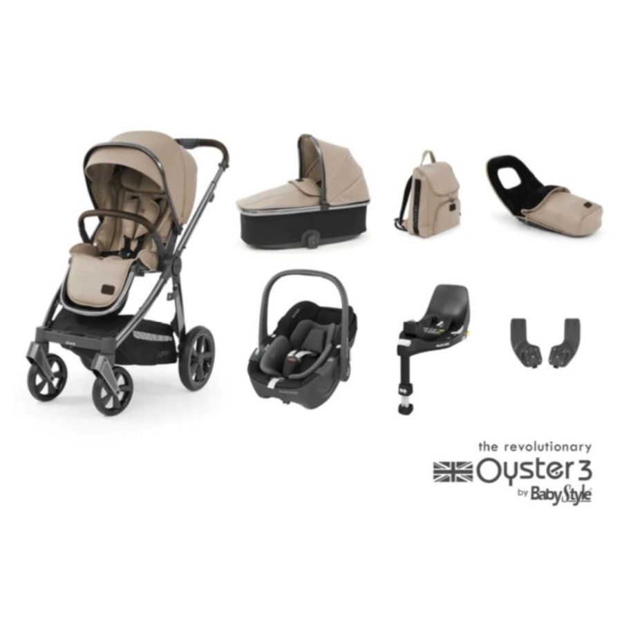 Prams & Pushchairs BabyStyle | Oyster 3 Luxury 7 Pc Travel System Bundle With Maxi-Cosi Pebble 360 -