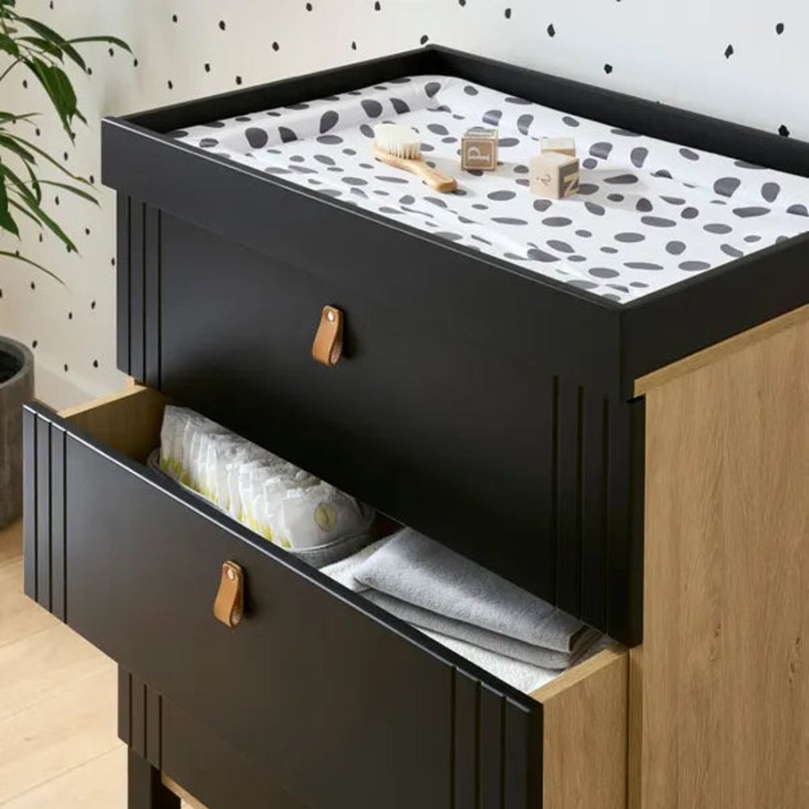 Nursery & Home CuddleCo Dressers | Cuddleco Rafi 3 Drawer Dresser & Changer - Oak & Black