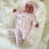 Clothing Mintini Sleepsuits | Butterfly Smocked Frill Collar All In One