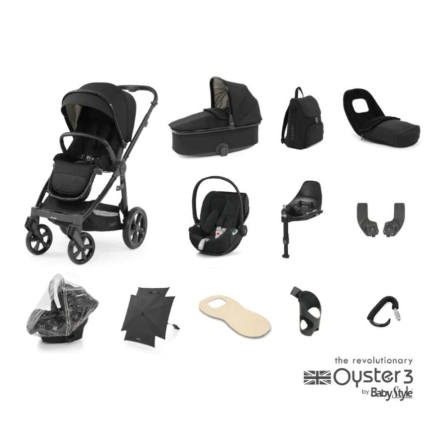 Prams & Pushchairs BabyStyle | Oyster 3 Ultimate 12 Pc Travel System Bundle With Cloud T Car Seat - P