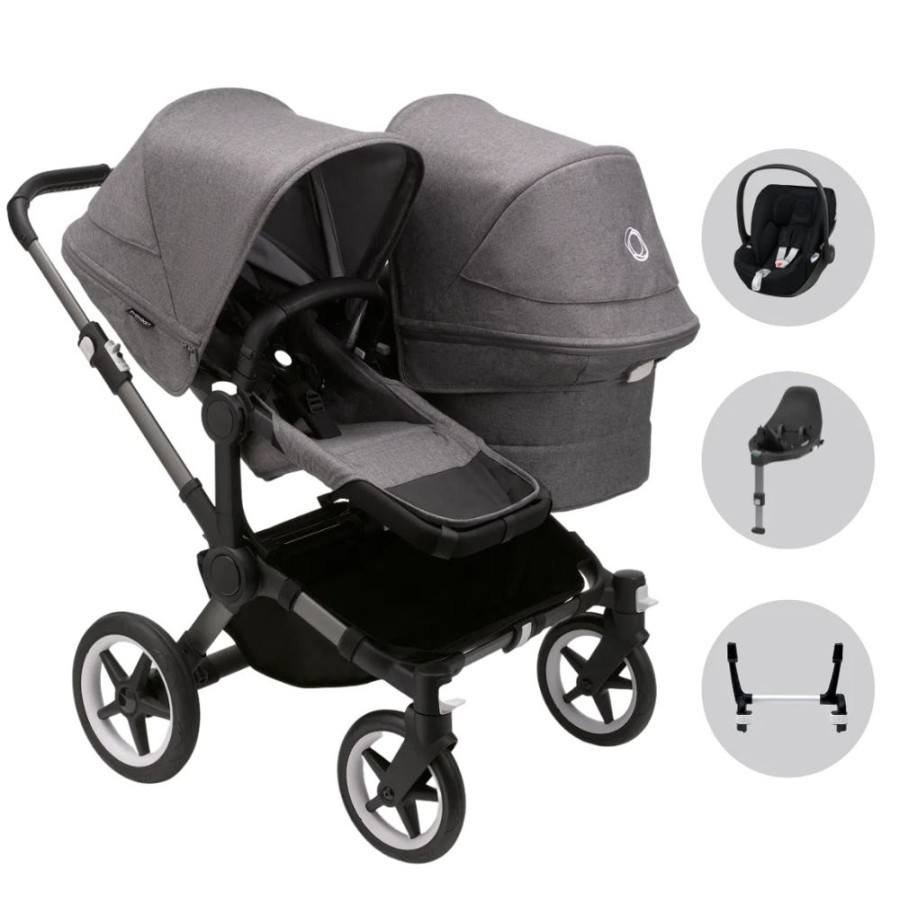 Prams & Pushchairs Bugaboo | Bugaboo Donkey 5 Duo Pushchair Travel System Bundle With Cybex Cloud T