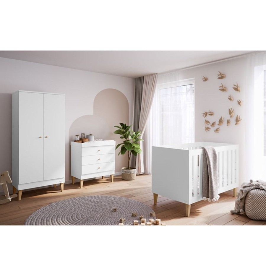 Nursery & Home Millie & Ralph 3 Piece Sets | Venicci Saluzzo Premium White 3Pc Furniture Set