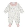 Clothing Calamaro Sleepsuits | Spring Floral Cotton Stretch Babygrow