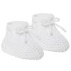 Clothing Millie & Ralph Booties | White Knit Bow Booties