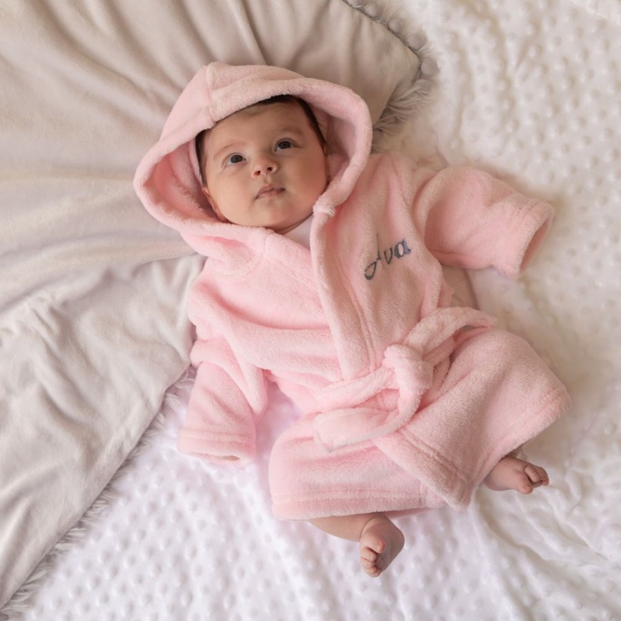 Personalised Millie & Ralph | Personalised Super Soft Dressing Gown - Pink