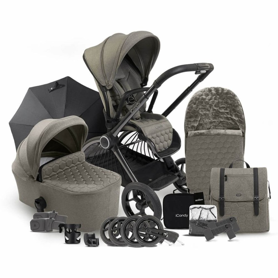 Prams & Pushchairs iCandy | Icandy Core Complete Bundle - Light Moss