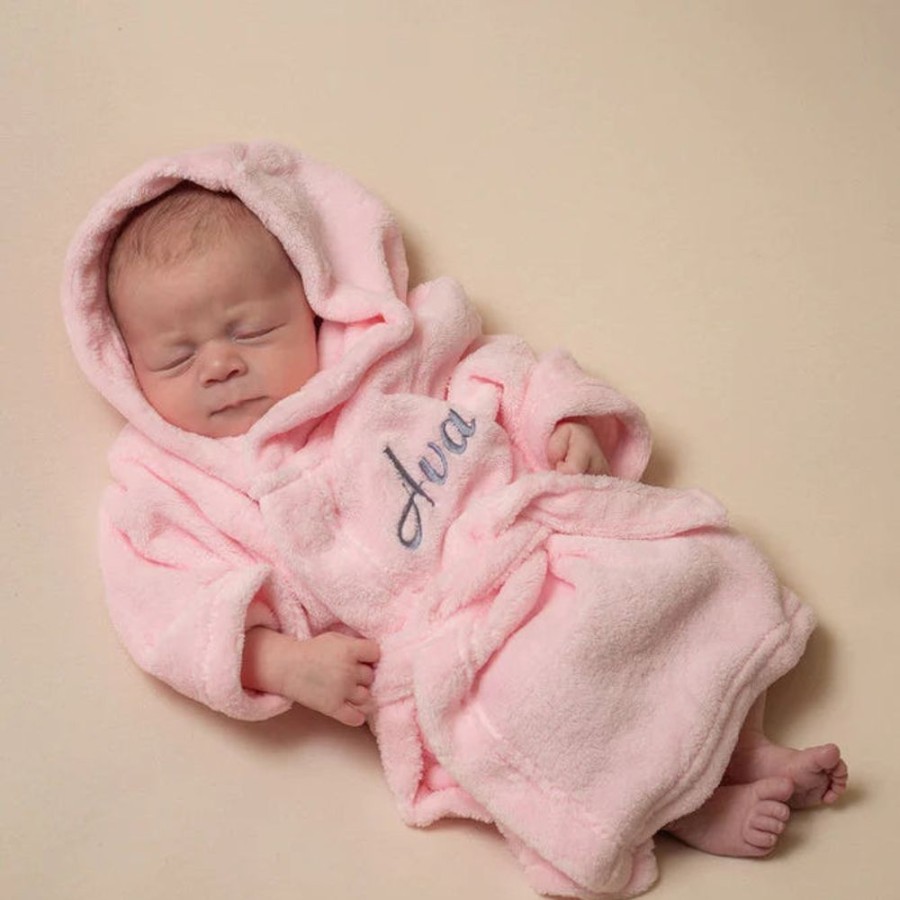 Personalised Millie & Ralph | Personalised Super Soft Dressing Gown - Pink