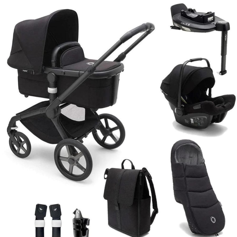 Prams & Pushchairs Bugaboo | Bugaboo Fox 5 Ultimate Travel System Bundle With Turtle Air - Midnight