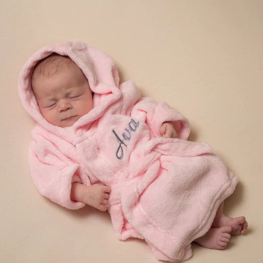 Clothing Millie & Ralph Outfits | Personalised Super Soft Dressing Gown - Pink