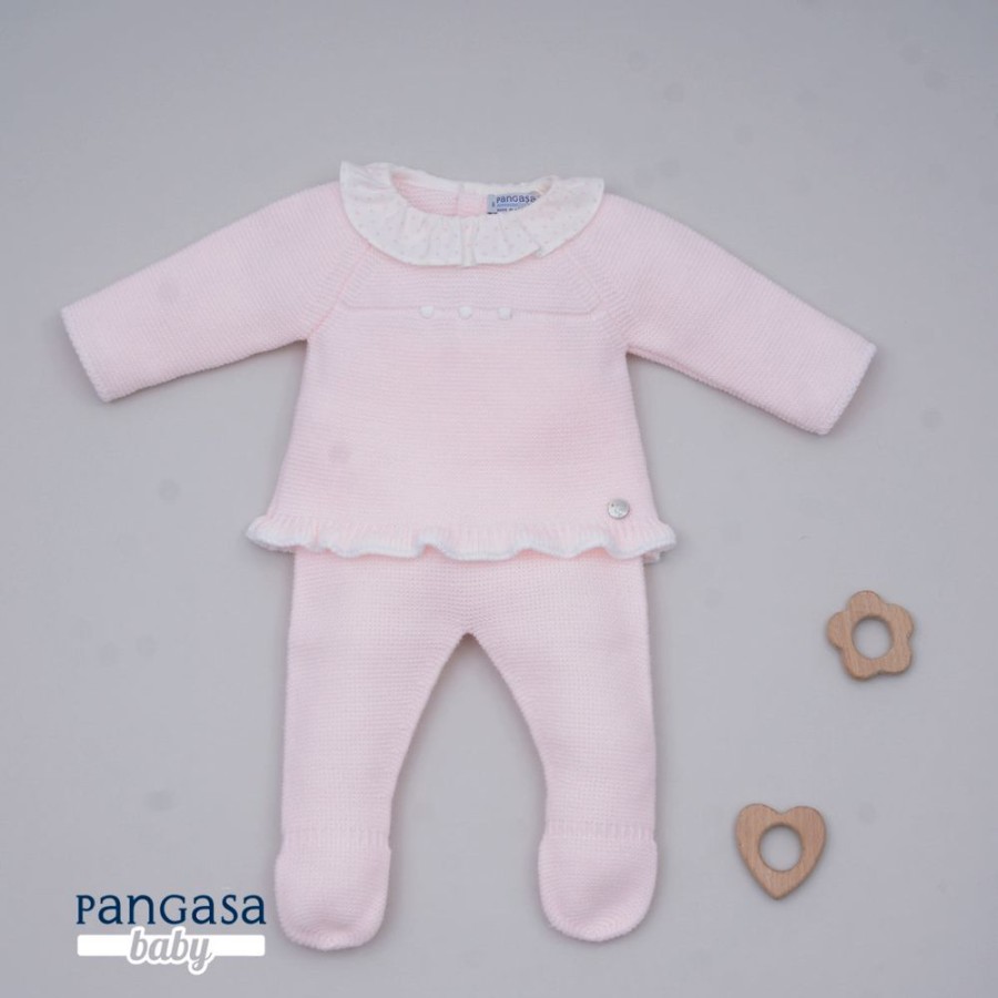 Clothing Pangasa Knitwear | Pangasa 'Stella' Powder Pink Knitted Set