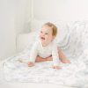 Nursery & Home Millie & Ralph Bedding & Sleepwear | Gilded Bird Bamboo Baby Muslin Blanket - Spring Toile Blue