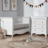 Nursery & Home CuddleCo 2 Piece Sets | Cuddleco Clara 2 Pc Nursery Furniture Set (Cot Bed & Dresser) - White