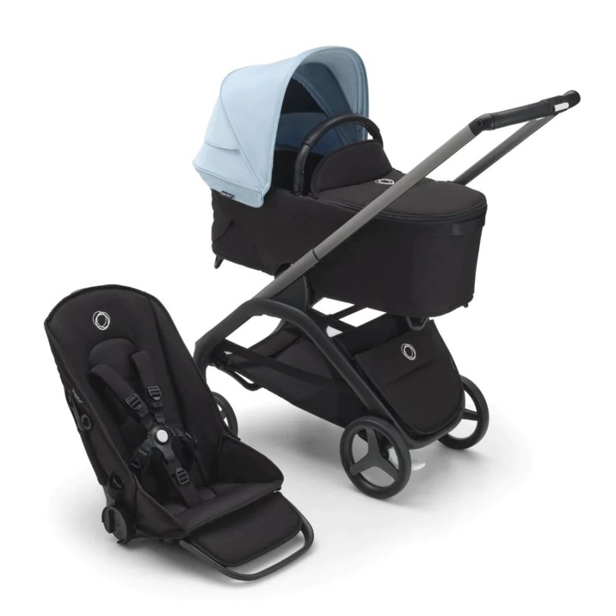 Prams & Pushchairs Bugaboo | Bugaboo Dragonfly Complete Bundle - Graphite With Skyline Blue