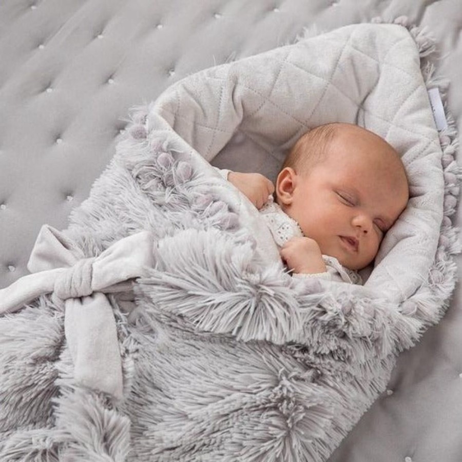 Nursery & Home Bizzi Growin Gifts | Luxuriously Soft Koochiwrap Blanket - Grey | Millie & Ralph