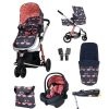 Prams & Pushchairs Cosatto | Cosatto Giggle 2 In 1 I-Size Everything Bundle - Pretty Flamingo