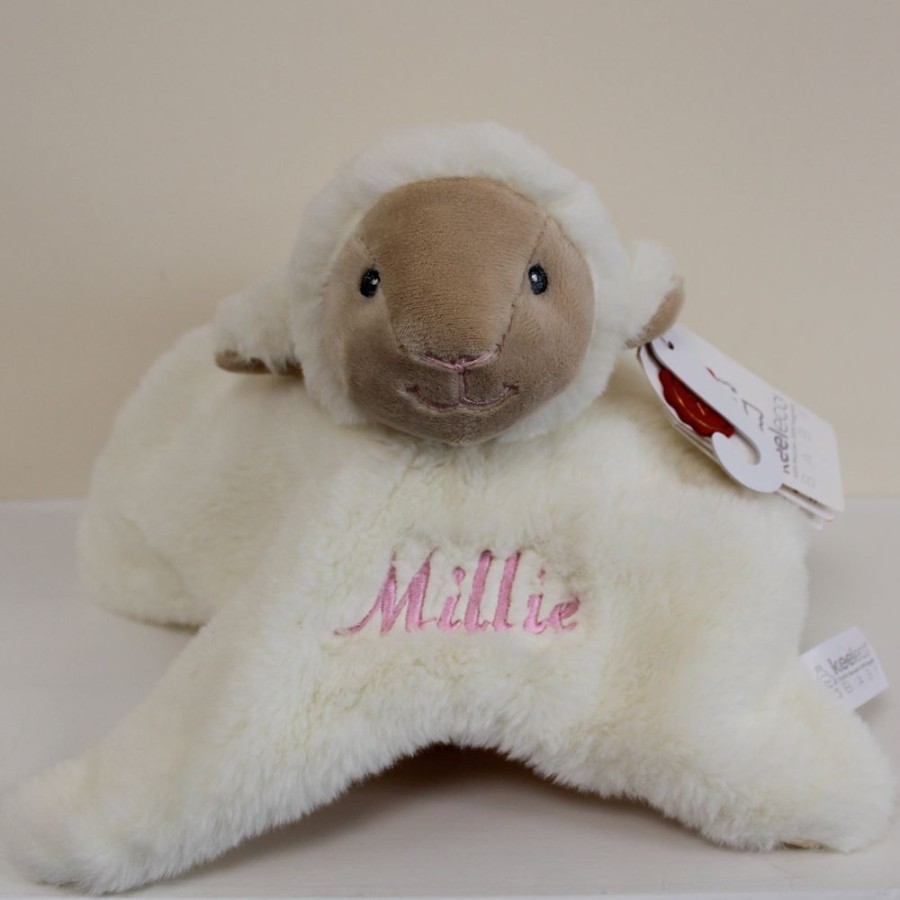 Nursery & Home Keel Soft Toys | Keel Eco' Personalised Lamb Comforter