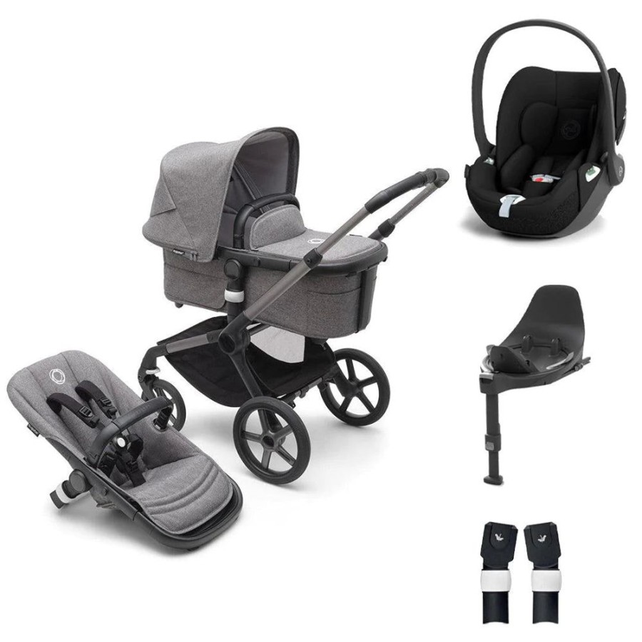 Prams & Pushchairs Bugaboo | Bugaboo Fox 5 Complete Travel System Bundle With Cloud T - Grey Melang