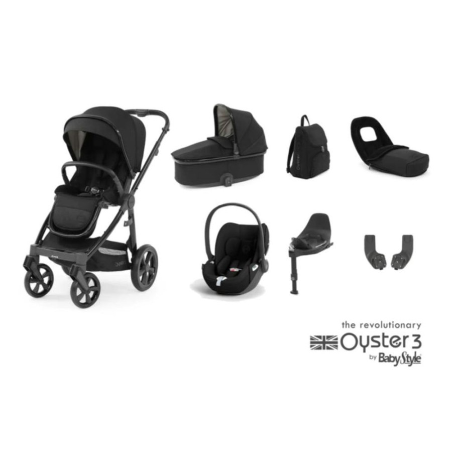 Prams & Pushchairs BabyStyle | Oyster 3 Luxury 7 Pc Travel System Bundle With Cloud T Car Seat - Pixe