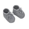 Clothing Millie & Ralph Booties | Grey Knit Bow Booties