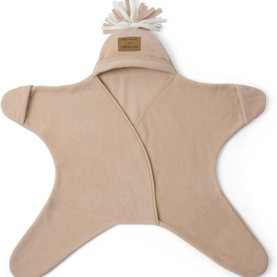 Nursery & Home Clair De Lune Blankets | Clair De Lune Star Fleece Baby Wrap Blanket - Beige