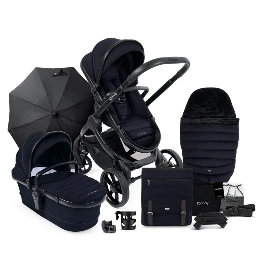 Prams & Pushchairs iCandy | Icandy Peach 7 Pushchair Bundle - Black Edition