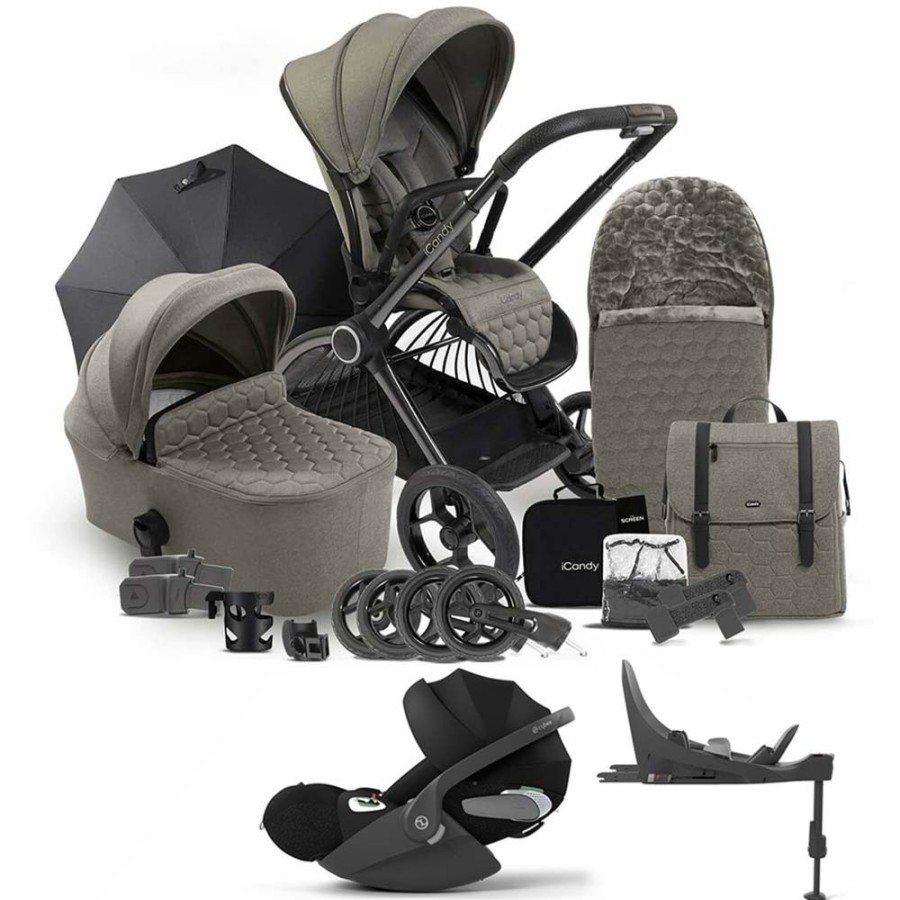 Prams & Pushchairs iCandy | Icandy Core Complete Bundle With Cloud T & Base - Light Moss