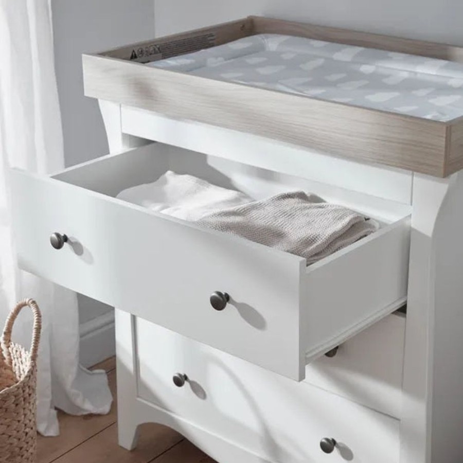 Nursery & Home CuddleCo Dressers | Cuddleco Clara 3 Drawer Dresser & Changer - White & Ash