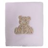 Nursery & Home Millie & Ralph Blankets | Pink Velour Teddy Floral Blanket