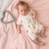 Clothing Millie & Ralph Rompers | Pink & Taupe Heart And Bird Romper