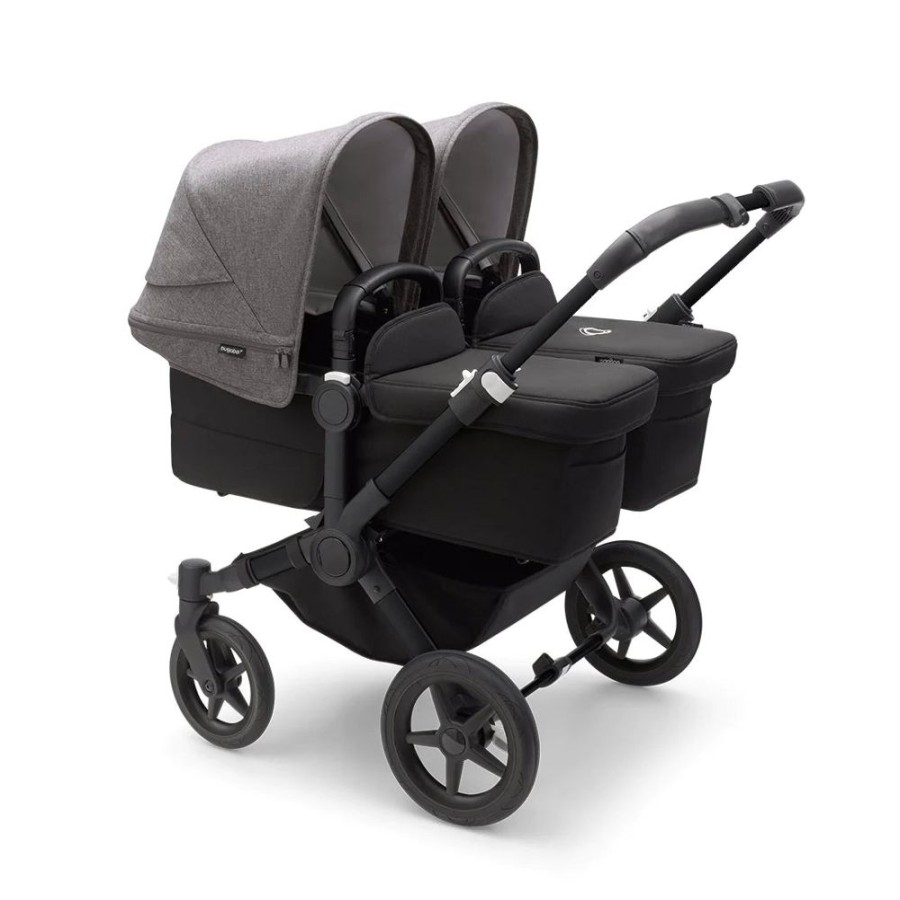 Prams & Pushchairs Bugaboo | Bugaboo Donkey 5 Twin Pushchair - Black/Grey Melange