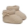 Clothing Millie & Ralph Shoes & Booties | Beige Bow Knit Booties