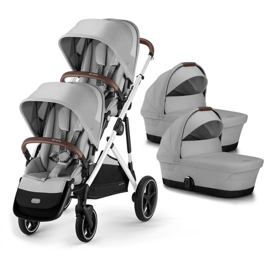 Prams & Pushchairs Cybex | Cybex Gazelle S Silver Twin - Lava Grey