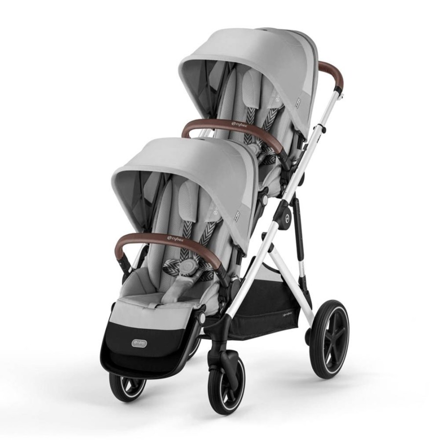 Prams & Pushchairs Cybex | Cybex Gazelle S Silver Twin - Lava Grey