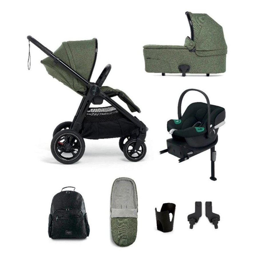 Prams & Pushchairs Millie & Ralph | Mamas & Papas Ocarro 8 Pc Complete Travel Bundle With Aton B2 - Junipe