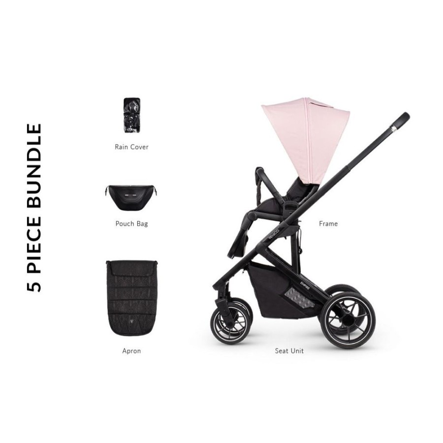 Prams & Pushchairs Venicci | Venicci Empire Pushchair With Accessory Pack - Silk Pink