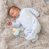 Clothing Dandelion Sleepsuits | Blue 'Rock-A-Bye Baby' Velour Sleepsuit