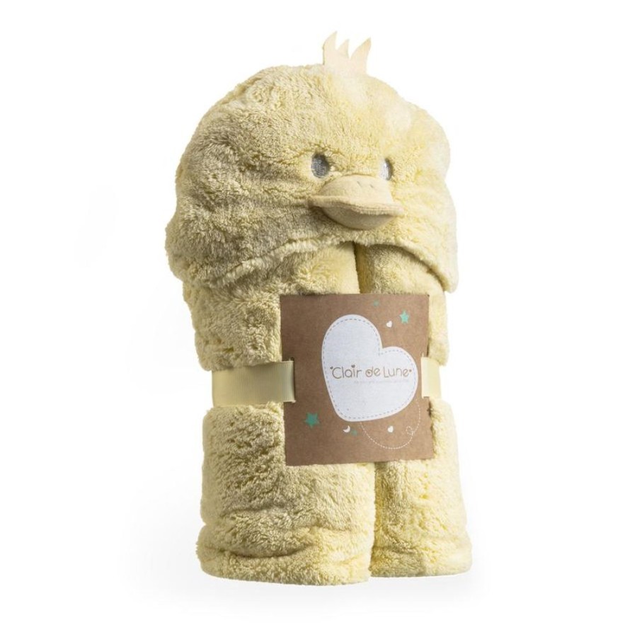 Nursery & Home Clair De Lune Gifts | Dual Layer Little Duck Hooded Baby Blanket | Millie & Ralph