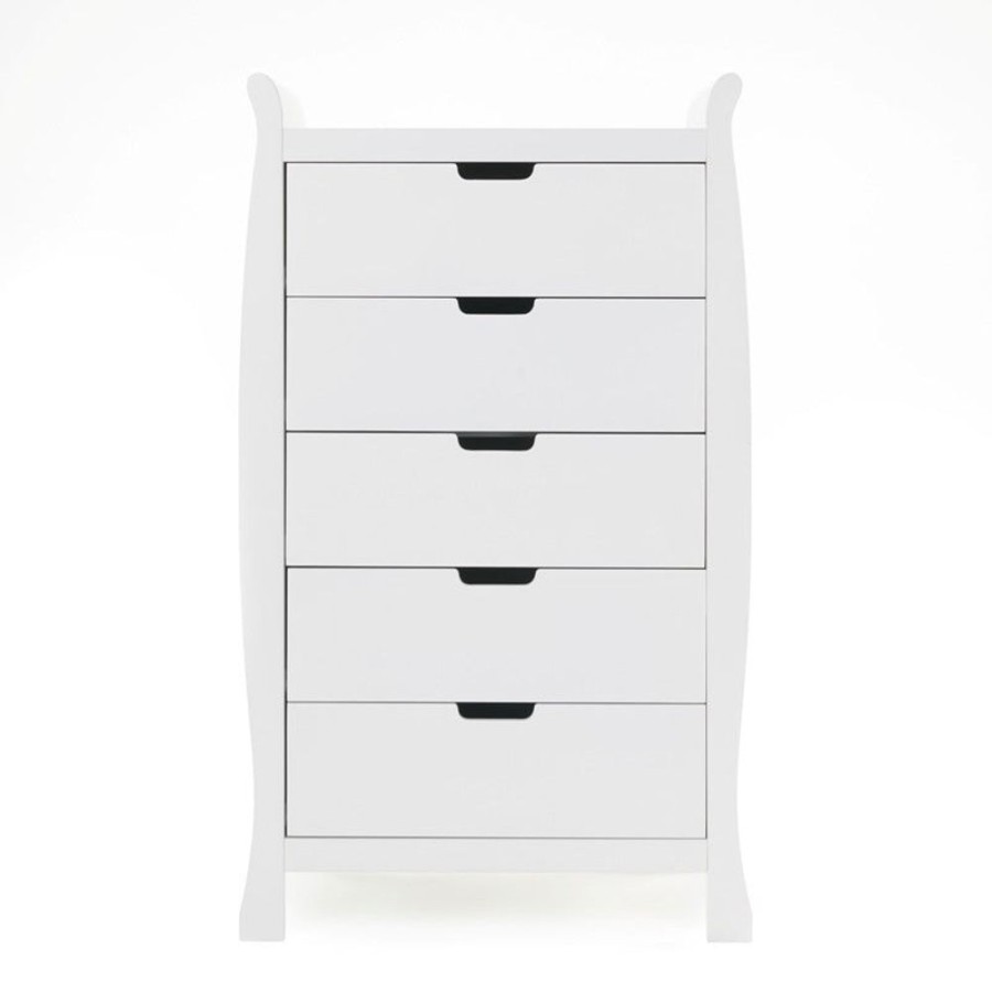 Nursery & Home Obaby Dressers | Obaby Stamford Sleigh Tall Chest Of Drawers - White