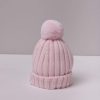 Clothing Millie & Ralph Knitwear | Pink Knitted Pom Hat