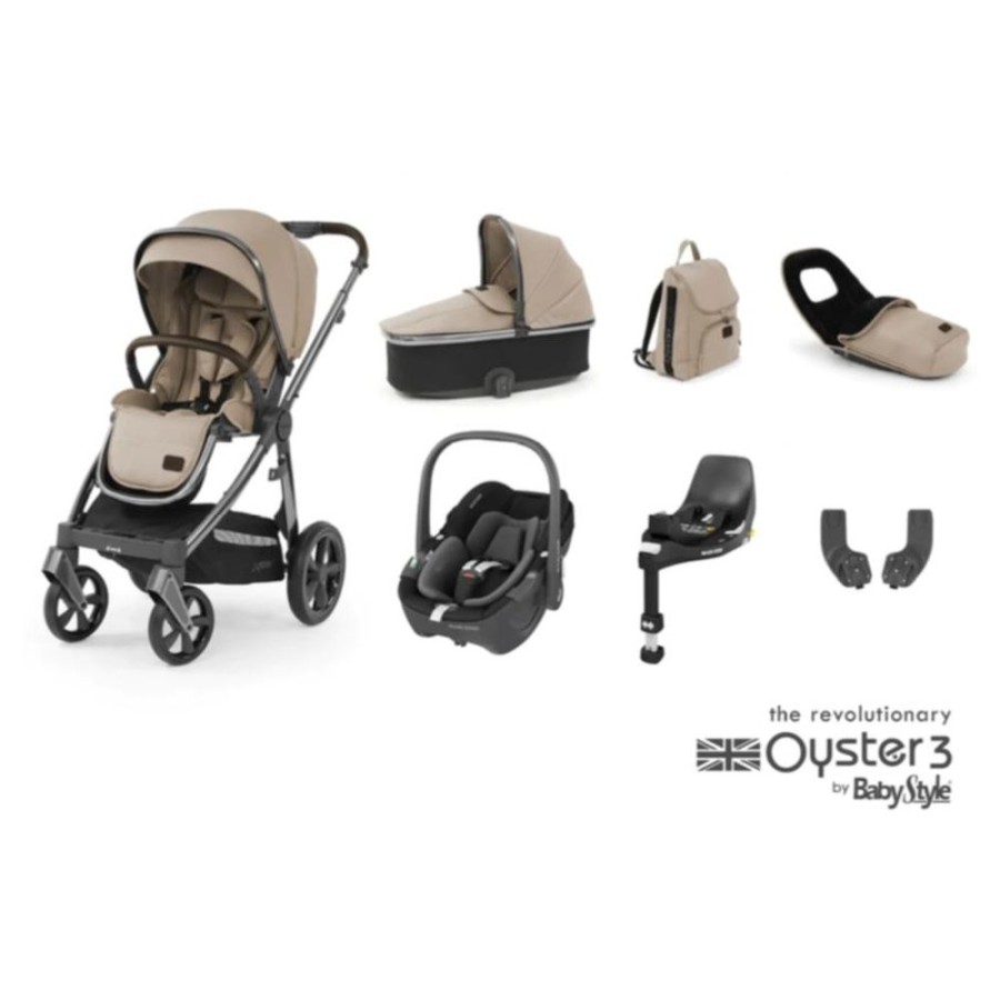 Prams & Pushchairs BabyStyle | Oyster 3 Luxury 7 Pc Travel System Bundle With Maxi-Cosi Pebble 360 -