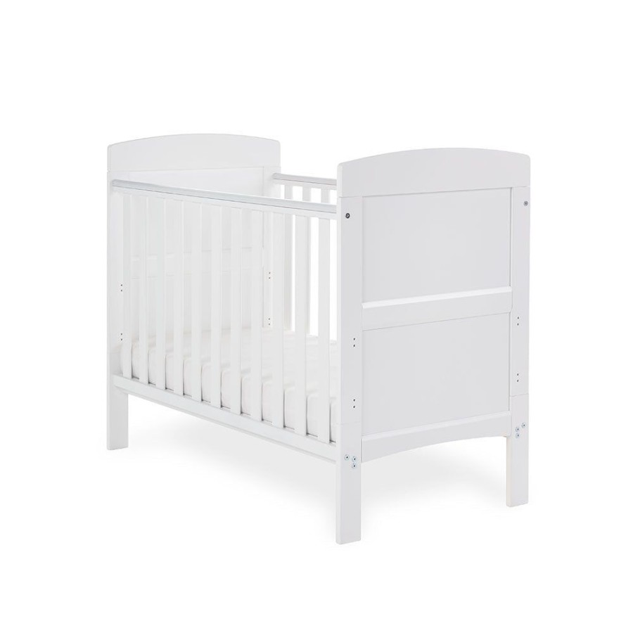 Nursery & Home Obaby Cots & Cotbeds | Obaby Grace Mini Cot Bed - White | Obaby Grace | Millie & Ralph