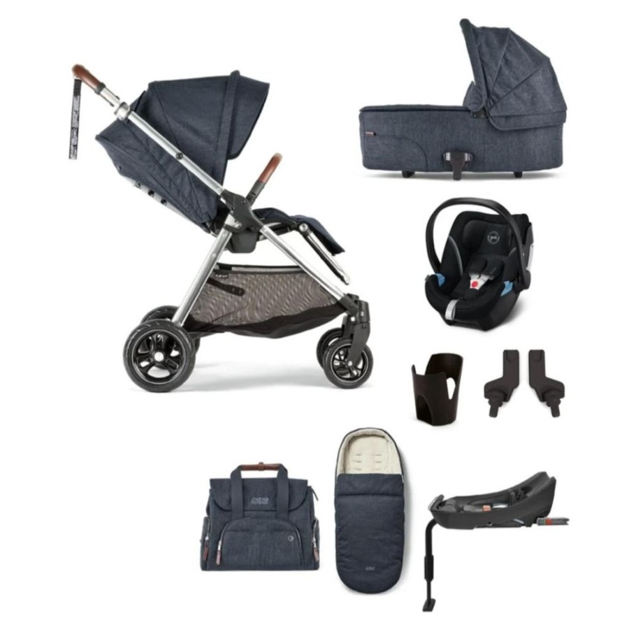 Prams & Pushchairs Millie & Ralph | Mamas & Papas Flip Xt - 8 Pc Complete Travel Bundle With Aton B2 - Na