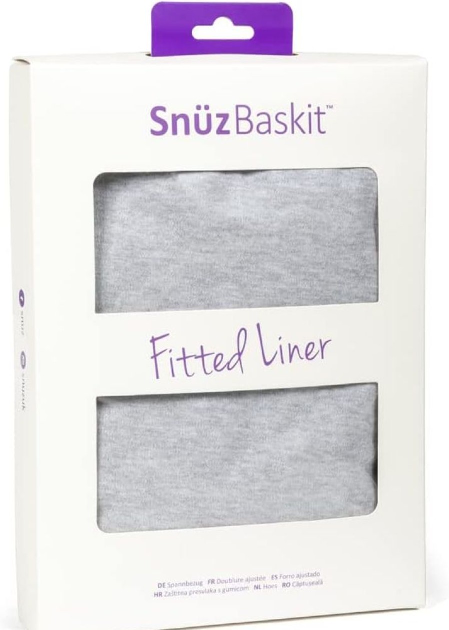 Nursery & Home Snuz Bedding & Sleepwear | Snuzbaskit Fitted Liner - Dark Grey Marl