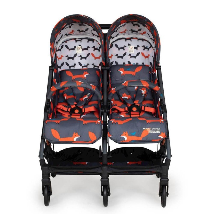 Prams & Pushchairs Cosatto | Cosatto Woosh Double Stroller - Charcoal Mister Fox