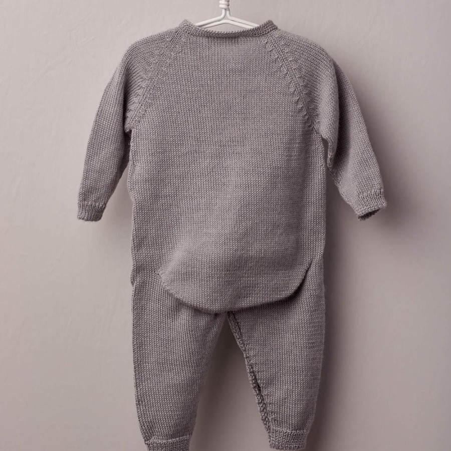 Clothing Millie & Ralph Outfits | Grey Knitted Pocket Detail All In One