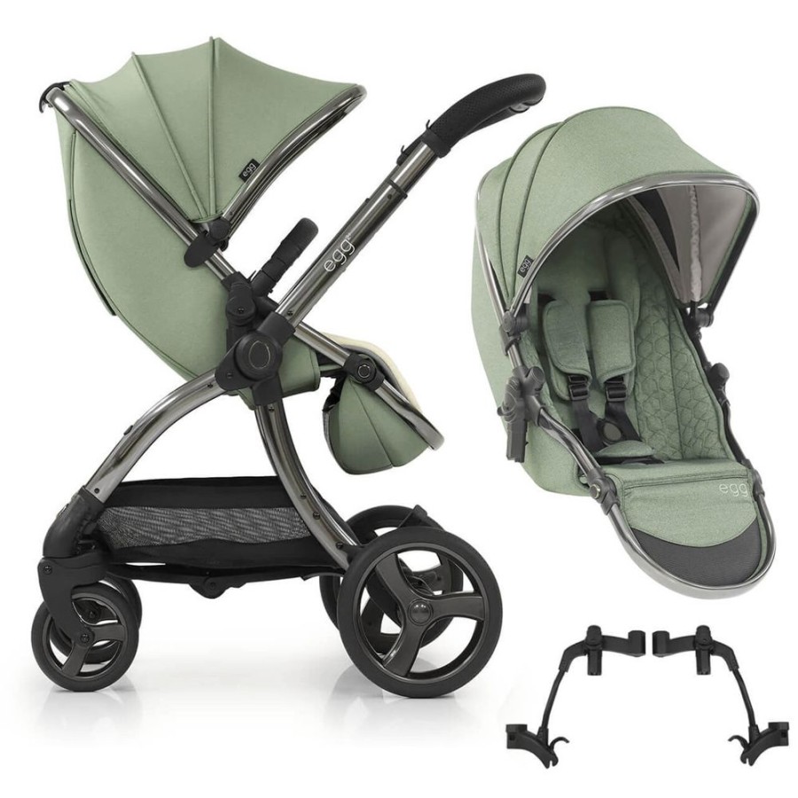 Prams & Pushchairs Egg2 | Egg 2 Double Tandem Stroller - Seagrass