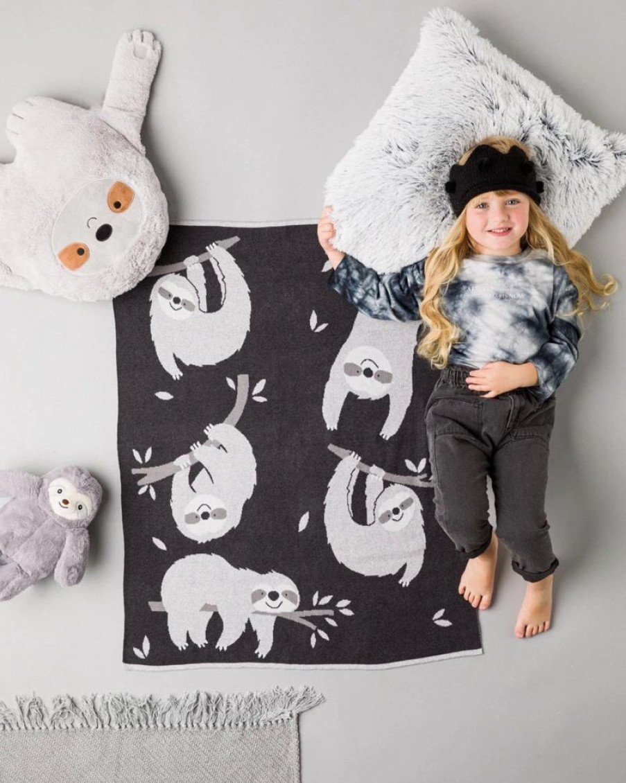 Nursery & Home Bizzi Growin Blankets | Slothtastic Sloth Knitted Blanket