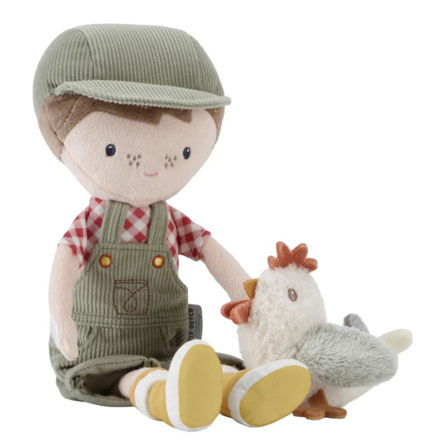 Nursery & Home Little Dutch Nursery Decor | Little Dutch Little Farm - Cuddle Doll - Farmer Jim With Chicken