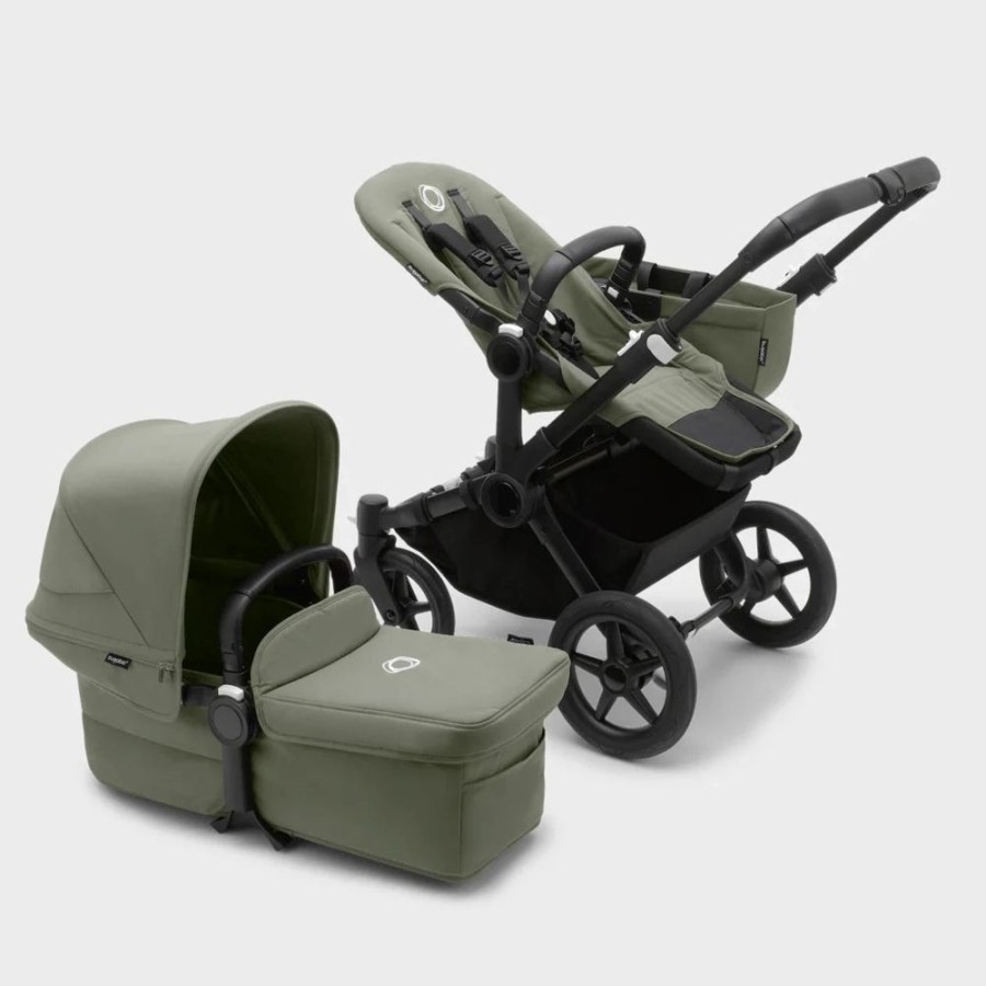 Prams & Pushchairs Bugaboo | Bugaboo Donkey 5 Duo Complete Pushchair - Black/Forest Green